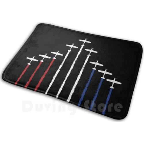 Red White Blue Air Force Flyover Airplane Show Patriotic Usa 4th Of July Gift Carpet Mat Rug Cushion Air Force Flyover