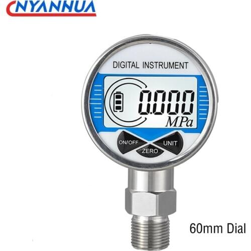 Digital Display Electronic Pressure Gauge 0.4 Class Digital Vacuum Negative Pressure Gauge Water Oil Hydraulic 60mm Dial