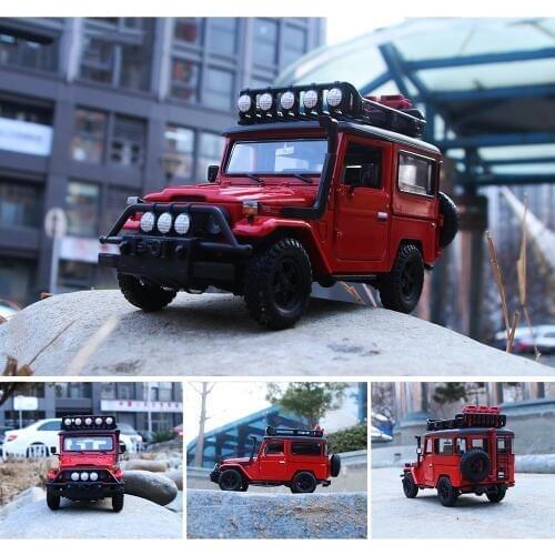 High simulation 1:24 Toyota FJ40 alloy car model,die-cast metal SUV toy model,exquisite collection of gifts,free shipping