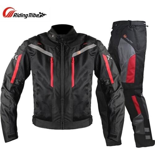 Riding Tribe Motorcycle Summer Jacket Men Breathable Motorcycle Pants Moto Windproof Motorbike Cruiser Touring Clothing Jacket