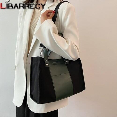 2021 New Womens Shoulder Bag High Quality Canvas Women Youth Messenger Bags Panelled Designer Student Handbag Bolsos De Mujer