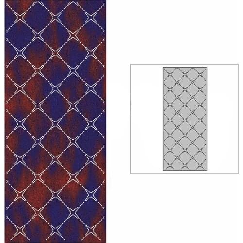 New Slim Spotted Stars Line Diamond Background Plate Craft Embossing 2021 Metal Cutting Dies for Scrapbooking Album Card Making