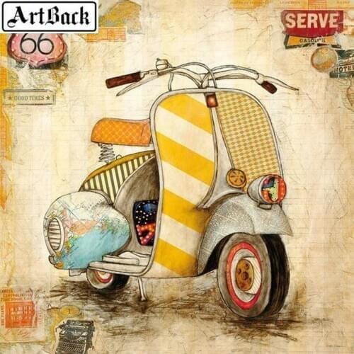 New 5d diy diamond painting motorcycle icon full square 3d diamond embroidered crystal mosaic home decor kit