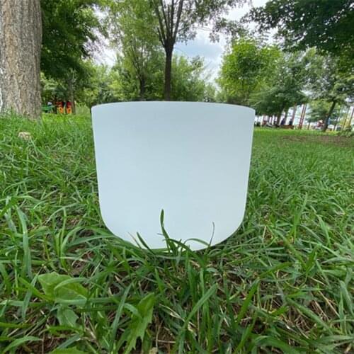 8" G Note Throat chakra Frosted Quartz Crystal Singing Bowls For healing