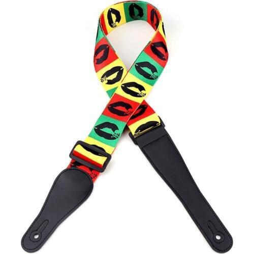 Lipstick Purple Lightning Factory Direct Personality Print Straps Acoustic Guitar Electric Bass Guitar Strap