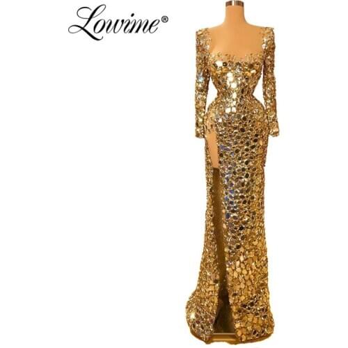 Luxury Dresses Woman Party Night Caftan Mariage Long Sleeves Evening Gown Robe De Soiree 2020 Vestidos De Fiesta De Noche