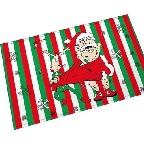 Christmas Santa cat door mats outdoor indoor Kitchen bedroom Carpets Doormats for Living Room Anti-Slip rugs and carpets