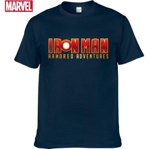 Marvel The Avengers Iron Man Short sleeve tee fashion mens t-shirts 2021 Summer T-shirt cotton graphic t shirts #23