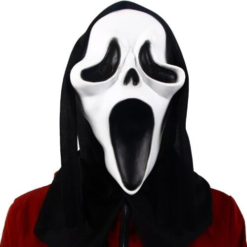 Horror Movie Scream Grimace Latex Mask Halloween Party Room Escape Cosplay Costume Props Headgear