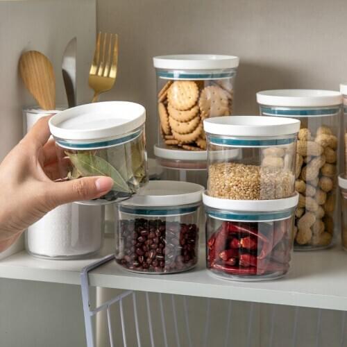 Superimposable Grain Nuts Storage Tank Kitchen Covered Plastic Airtight Tank Food Storage Bottle Crisper Food Storage Container