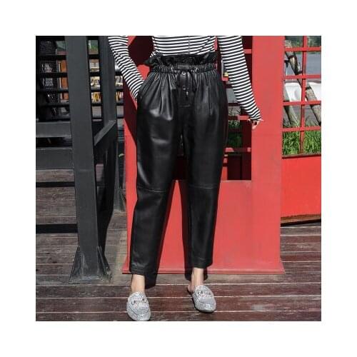 Top brand New Fashion 2020 Real Sheep Leather Pants BP42 high quality
