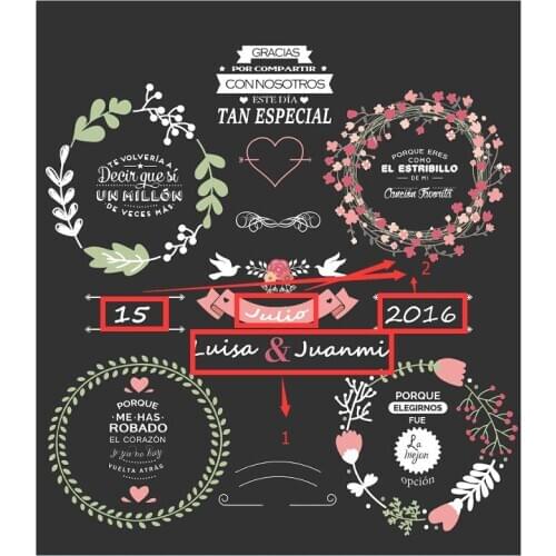 VinylBDS Custom Made Wedding Blackboard Backdrop Photography Also For Wedding Signature Background Can Change All Words,Color