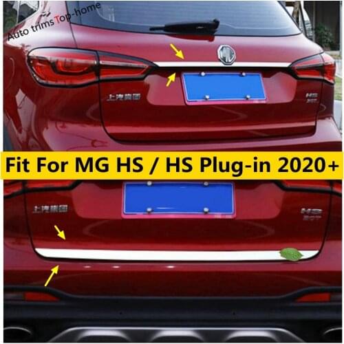 Yimaautotrims Tailgate Back Door Gate Bottom Rear Trunk Lid Cover Trim Stainless Steel Accessories For MG HS / Plug-in 2020 2021