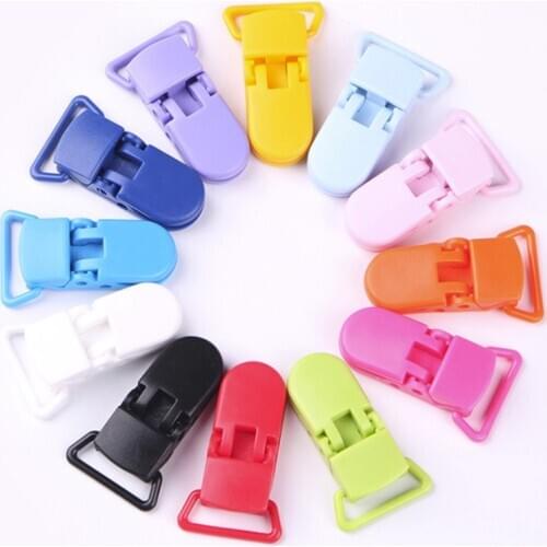 Multicolor 5pcs/lot 20mm Plastic Baby Pacifier Clips Transparent Pacifier Clips Soother Holder for Baby Pacifier Nipples Holder