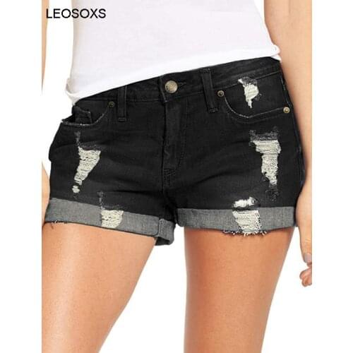 2021 Summer New Temperament Commuter Wash Denim Medium Waist Shorts Cotton Straight Pants Fashion Short Jeans