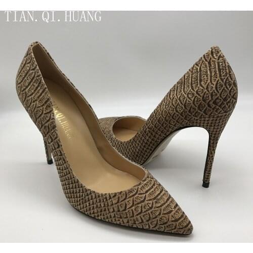 Hot Sales Women Pumps Fashion Design Sexy Casual High Heels Shoes High Quality Genuine leather Shoes Woman TIAN.QI.HUANG