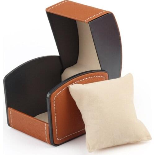 1 Watch Box Luxury Artificial Leather Jewelry Display Decoration Box Curved Watch Protection Box Storage Box with Pillow Cushion