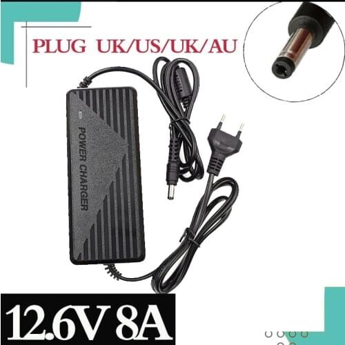 1pc Best prices 12.6V 8A intelligence lithium li-ion battery charger for 3Series 12V lithium polymer battery pack12.6V Charger