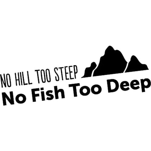 16*6.4cm NO HILL NO FISH Sticker Decal Be Different Motorcycle SUVs Bumper Car Window Laptop Car Stylings