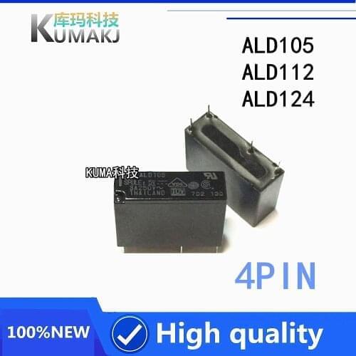 2PCS 100%Original NEW relay ALD105 ALD112 12VDC ALD124 ALD124W 24VDC ALD124-24VDC ALD124W-24VDC 5V 24V 12V 3A 250V 4PIN