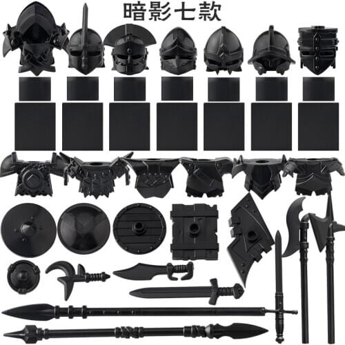 21PCS/LOT Medieval Castle Knights Lord the Rings Figures with Armor Weapon Building Blocks Bricks Toys Kids Gift