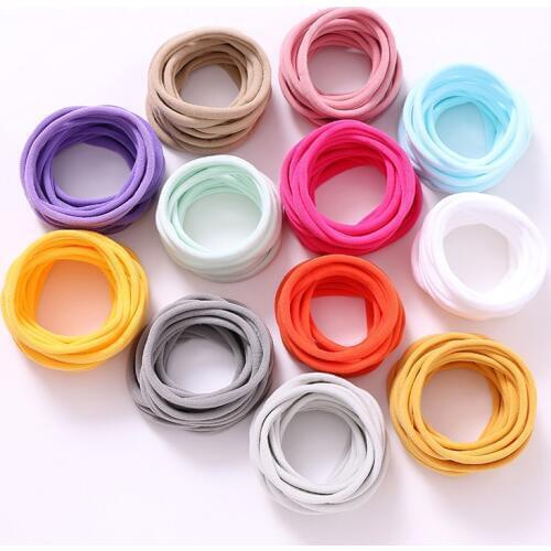 4100 pcs/lot, Wholesale THIN Nylon Headbands, Soft Stretch Headband Nylon Baby Headbands