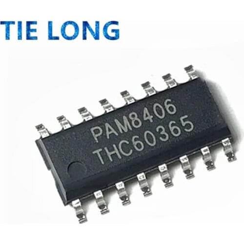 5pcs PAM8406 SOP16 PAM8406DR SOP-16 Stereo Audio Amplifier Chip Patch