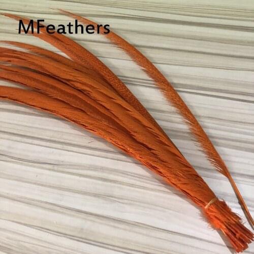 50Pcs/Lot 60-75cm 24-30inch Orange Pheasant Tail Feathers Wedding Decorations lady amherst pheasant feathers plume DIY carnival