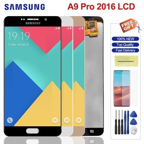 A910 Lcd For Samsung Galaxy A9 Pro 2016 LCD Display Touch Screen Digitizer Assesmbly Parts For Samsung A910 A9100 Lcd Display