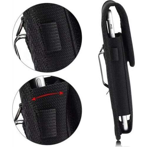 Men Black Waist Belt Fanny Pack Holster Pouch Mobile Cell Phone Holder Waist Bag