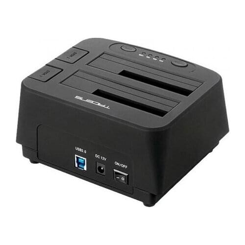 Dual Dock Station Tacens 5PORTUMDUO2 2.5"-3.5" SATA USB 3.0 Black