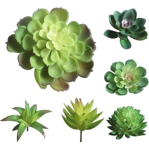 Artificial Succulent Green Fake Plants Simulation Bonsai Home Garden Wedding Hotel Decoration DIY Accessories Ornaments Hot Sale