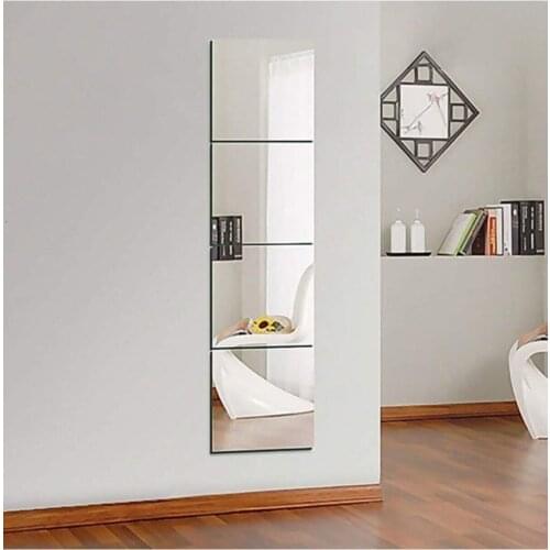 Square Mirror 4 Pcs 25x25 Plexi or acrylic. Image is clearer. Thickness 4mm'dir