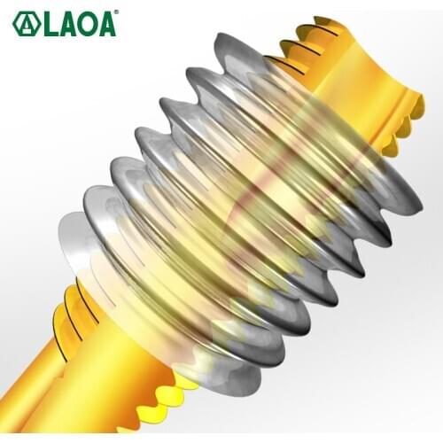 LAOA 1PCS Screw Tap HSSE Machine Right Hand Drill 3 Flute M3-M12 Spiral Point Thread Plug Handle Die