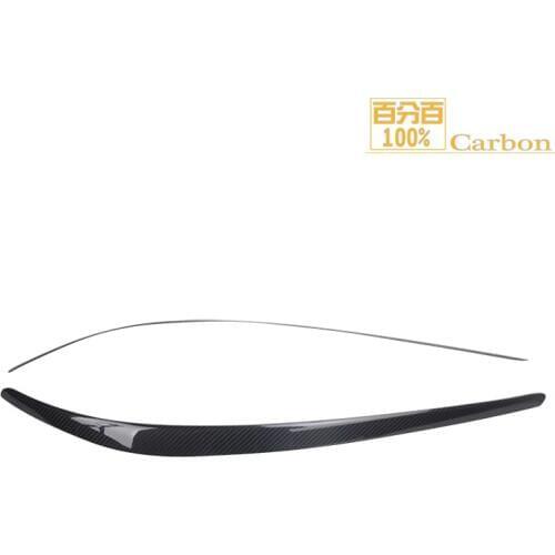 Real Carbon Fiber Front Headlamp Eyebrow Headlight Eyelids For Alfa Romeo Stelvio 2016 2017 2018