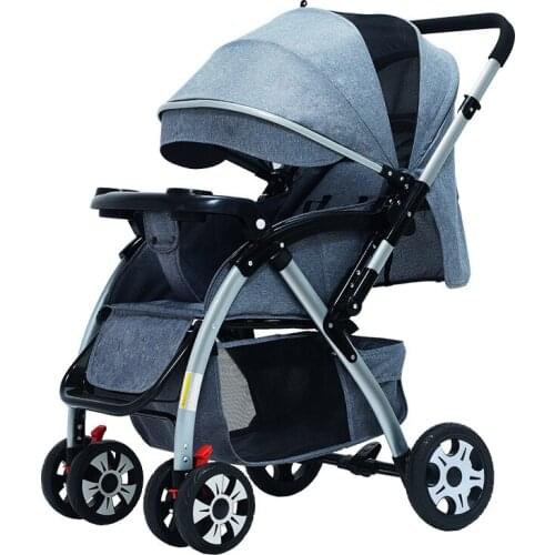 The New Baby Stroller Can Sit, Reclining Stroller, Foldable Four-season Stroller, Large Space Stroller Baby Car Seat Stroller