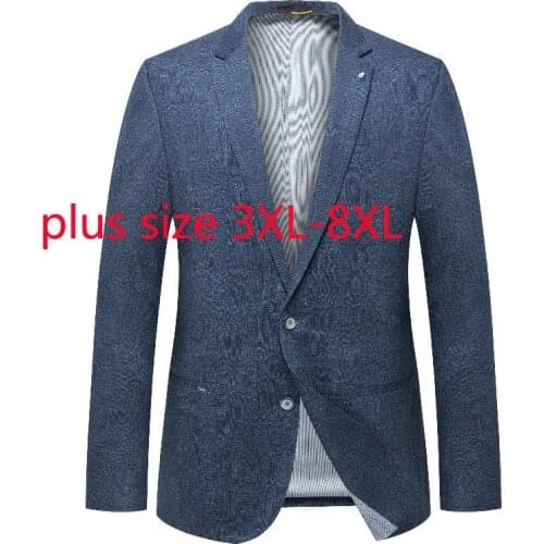 New Arrival Super Large Men Fashion Suit Young Coat Single Breasted Casual Spring Autumn Blazers Plus Size 3XL4XL5XL6XL7XL8XL