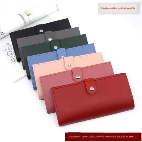 Wholesale New Fashion Long Womens Wallet Korean-Style Hipster Simple All-match Coin Purse Solid Color Clutch Bag Wallet