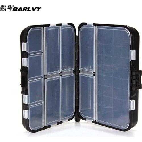 Compartments Mini Fishing Tackle Box Fish Lures Hooks Baits Plastic Storage Holder Square Case