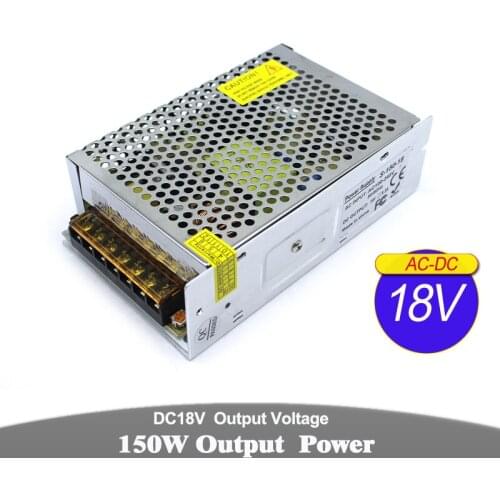 Variable 150W 18V DC Power Supply Switch Driver Transformers 220V 110V AC DC18V SMPS for CCTV camera Stpper CNC Lighting