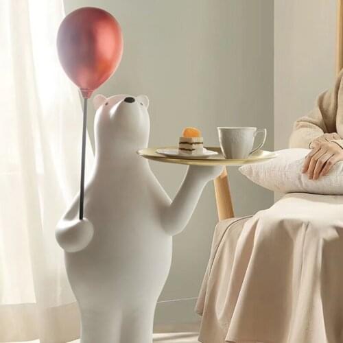 Polar bear floor decoration welcome creativity large living room porch home soft decoration housewarming gift living decoration