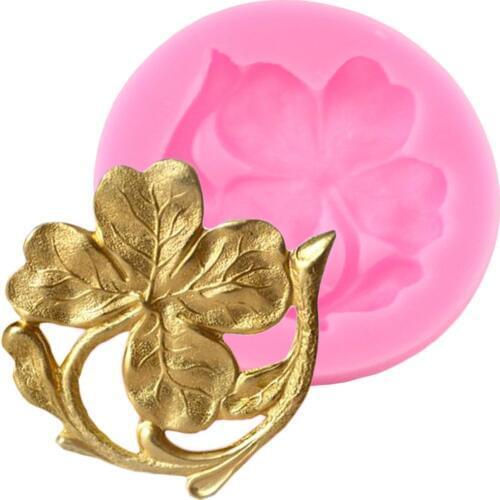Flower Silicone Mold Four Leaf Clover Flourish Fondant Molds Cake Decorating Tools Candy Chocolate Mold Resin Clay Jewelry Mould