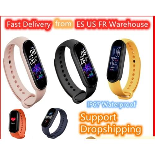 M5 Smart Bracelet IP67 Waterproof Wristwatch Portable Smart Band Pedometer Monitor Sport Fitness Tracker Bluetooth Heart Rate