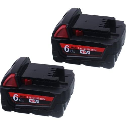 18V 6000mAh M18 XC Li-Ion Replacement Battery for Milwaukee 48-11-1815 M18B2 M18B4 M18BX L50