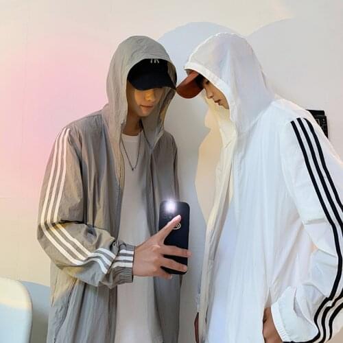 Sunblock Clothing Male Summer 2021 Thin Outer Jacket Outdoor Fishing Breathable and Sun-protective Clothing 4XL S