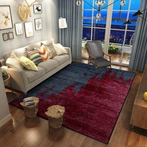 Modern abstract Home Mat Room Area Rug Floor Carpet For Living Room Bedroom tea table Study floor mat Blue red Tapete