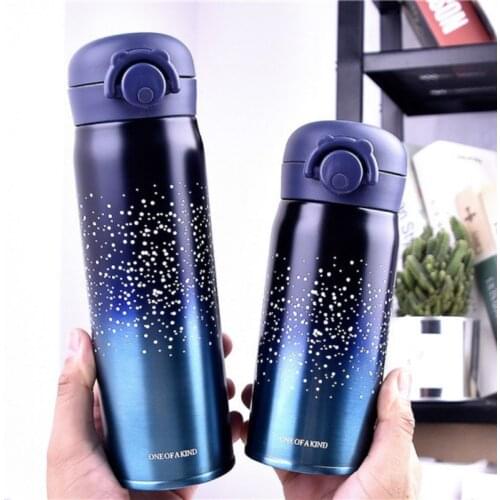 350/500ML Galaxy skyStainless Steel Vacuum Insulated Bottle Water Drinks Flask Thermoses Travel Mug Tea Coffee Thermos Water Cup
