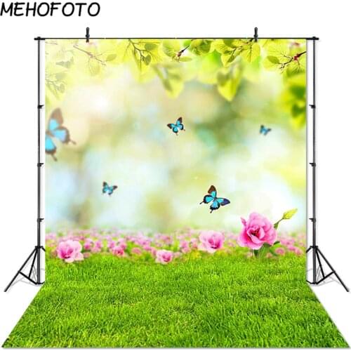Spring Scenery Photographic Studio Background Natural Pink Floral Children Portrait Photography Backdrops Photobooth Props