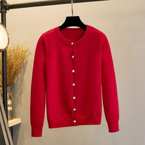 High Quality Womens Cardigan Coat Spring Autumn Korean Fashion Single-Breasted Long Sleeve Female Black/ White Knit Coat Sueter