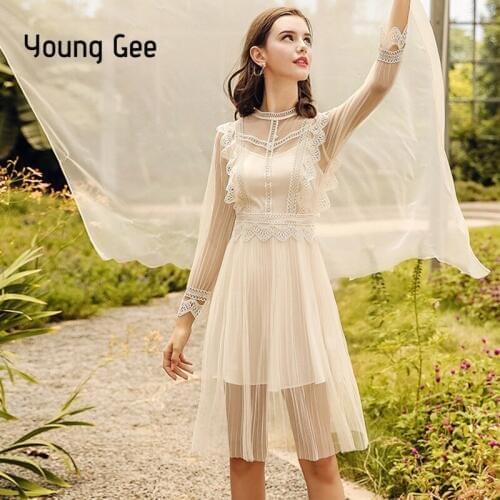 Летние платья с длинным рукавом Young Gee China At AliExpress